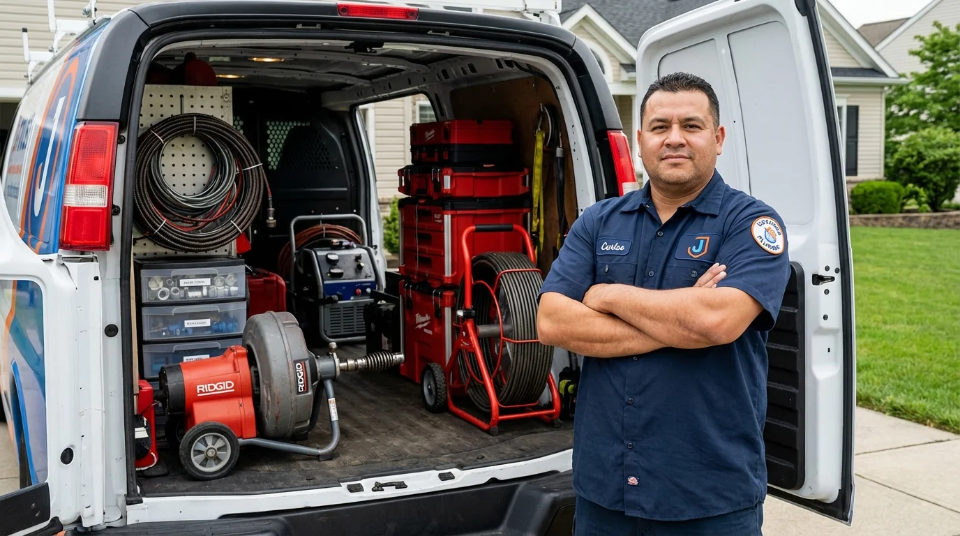 Professional drain cleaning equipment and Johns Plumbing LLC plumber in Corpus Christi