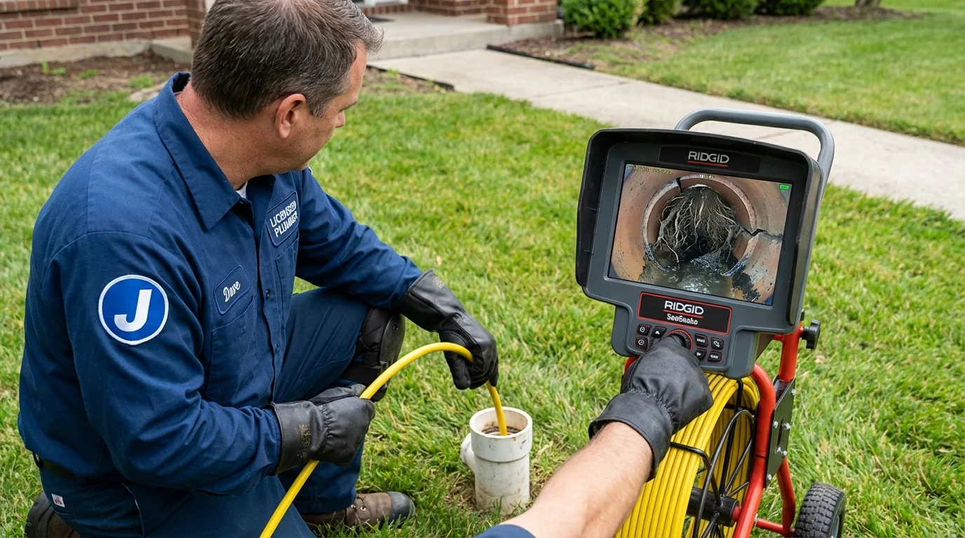 Sewer camera inspection being performed by Johns Plumbing LLC in Corpus Christi